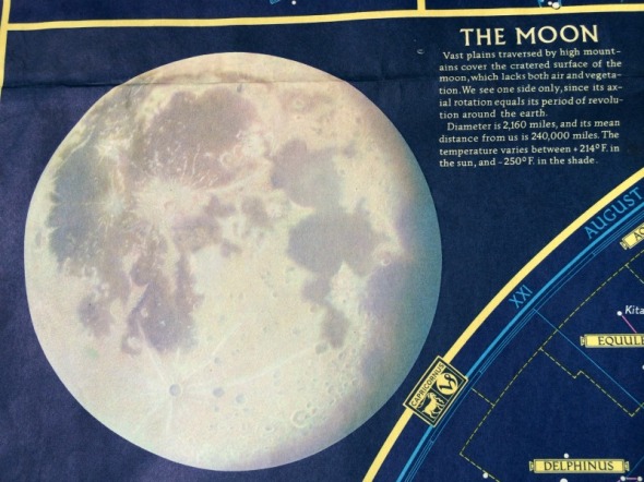 1957 drawing of the moon surface